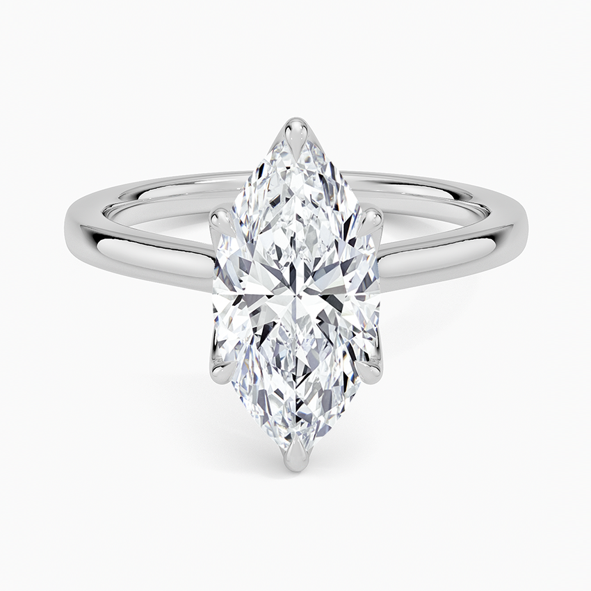Clara Marquise lab-grown diamond ring, top, 2 ct