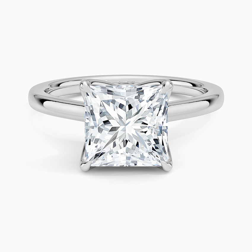 Ravenna Princess lab-grown diamond ring, top, 2 ct