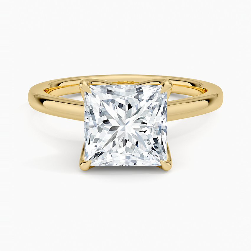 Ravenna Princess lab-grown diamond ring, top, 2 ct