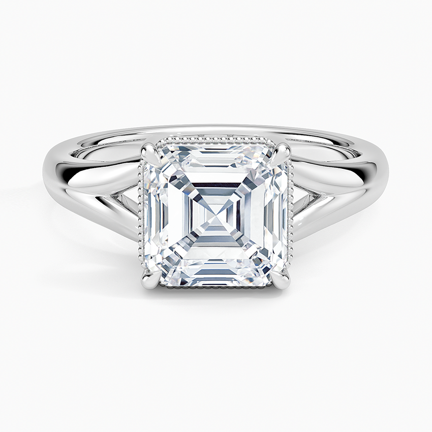 Elise Asscher lab-grown diamond ring, top, 2 ct