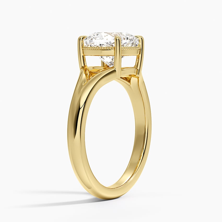 Morro Bay Cushion lab-grown diamond ring, side1, 2 ct