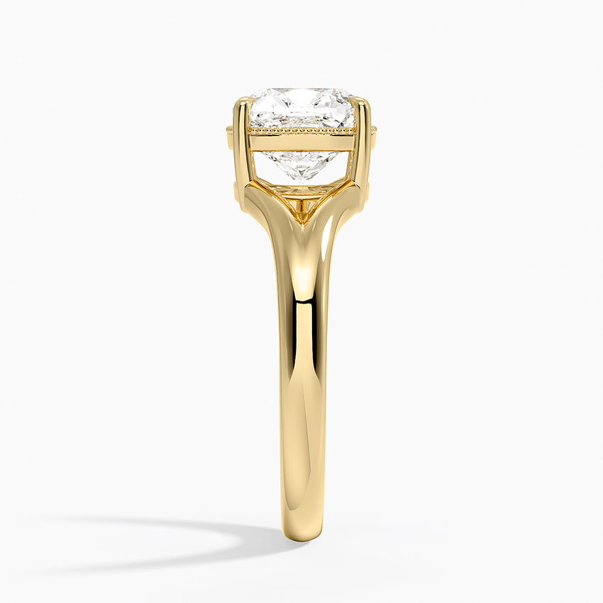 Morro Bay Cushion lab-grown diamond ring, side2, 2 ct