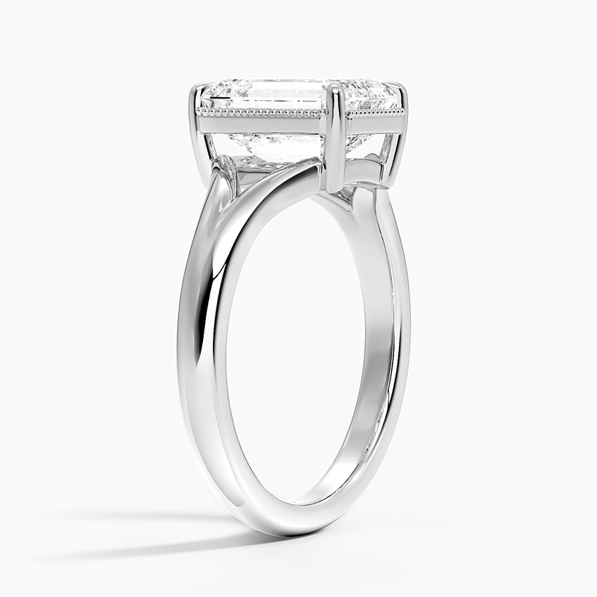 Hummingbird Emerald lab-grown diamond ring, side1, 2 ct