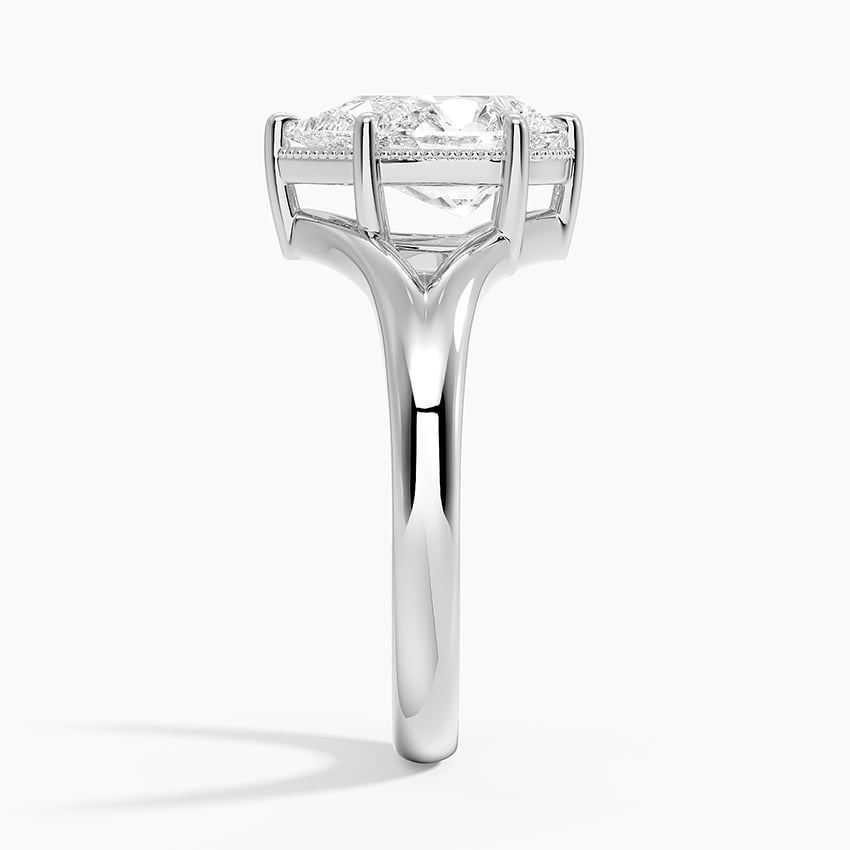 Amelia Pear lab-grown diamond ring, side2, 2 ct