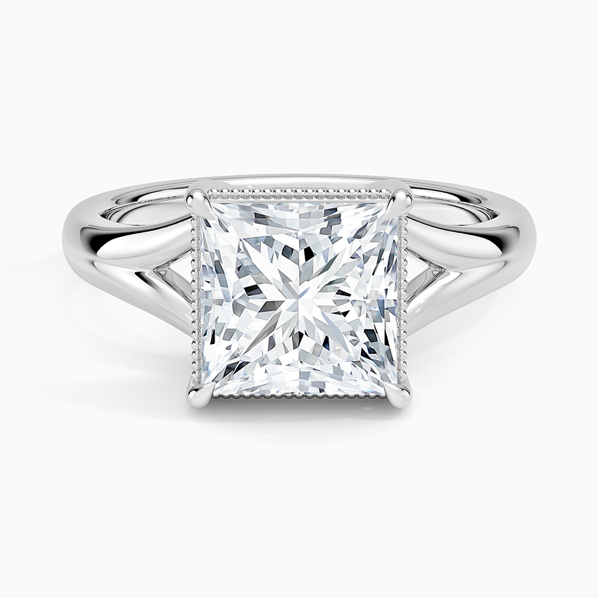Anna Maria Princess lab-grown diamond ring, top, 2 ct