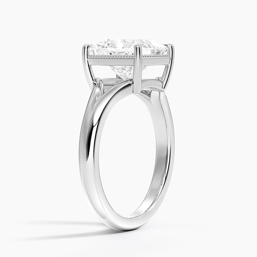 Anna Maria Princess lab-grown diamond ring, side1, 2 ct