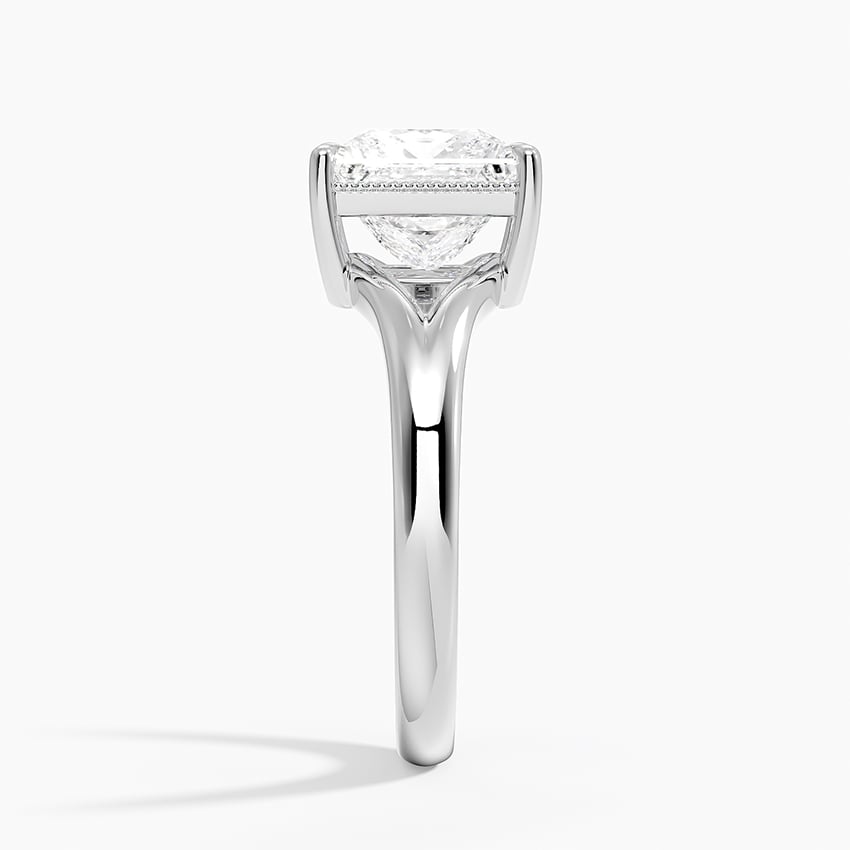 Anna Maria Princess lab-grown diamond ring, side2, 2 ct