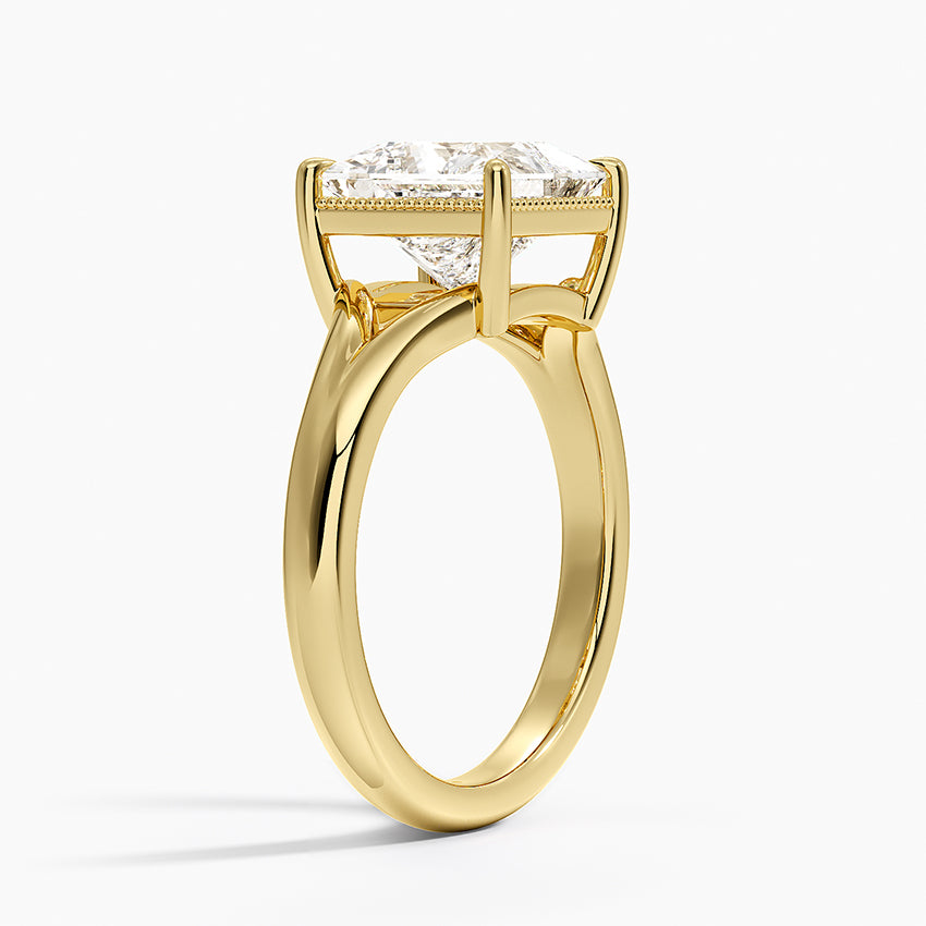 Anna Maria Princess lab-grown diamond ring, side1, 2 ct