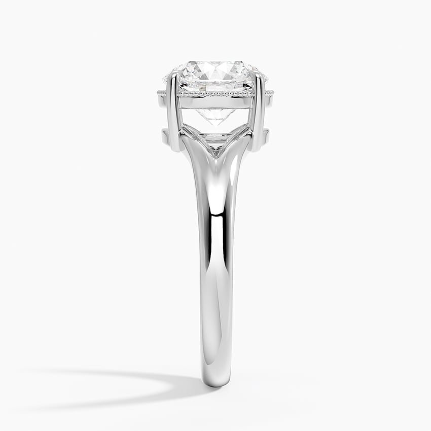 Cascade Round lab-grown diamond ring, side2, 2 ct