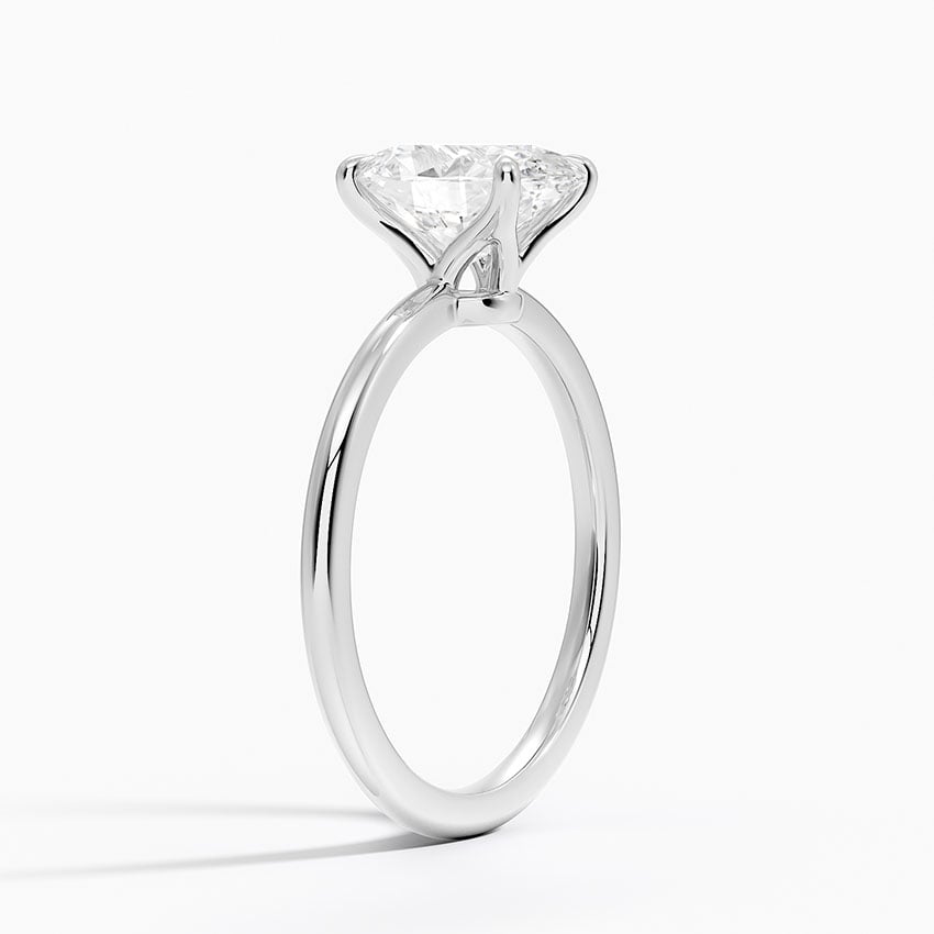 Gold Beach Oval lab-grown diamond ring, side1, 2 ct
