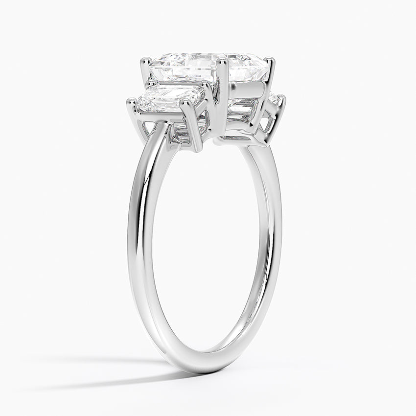 Felicity Asscher lab-grown diamond ring, side1, 2 ct