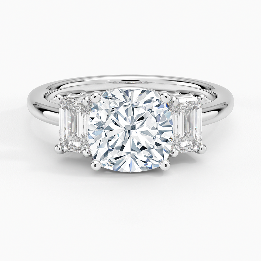Harbor Springs Cushion lab-grown diamond ring, top, 2 ct