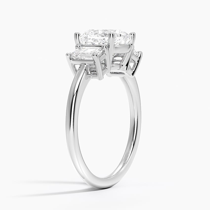 Harbor Springs Cushion lab-grown diamond ring, side1, 2 ct