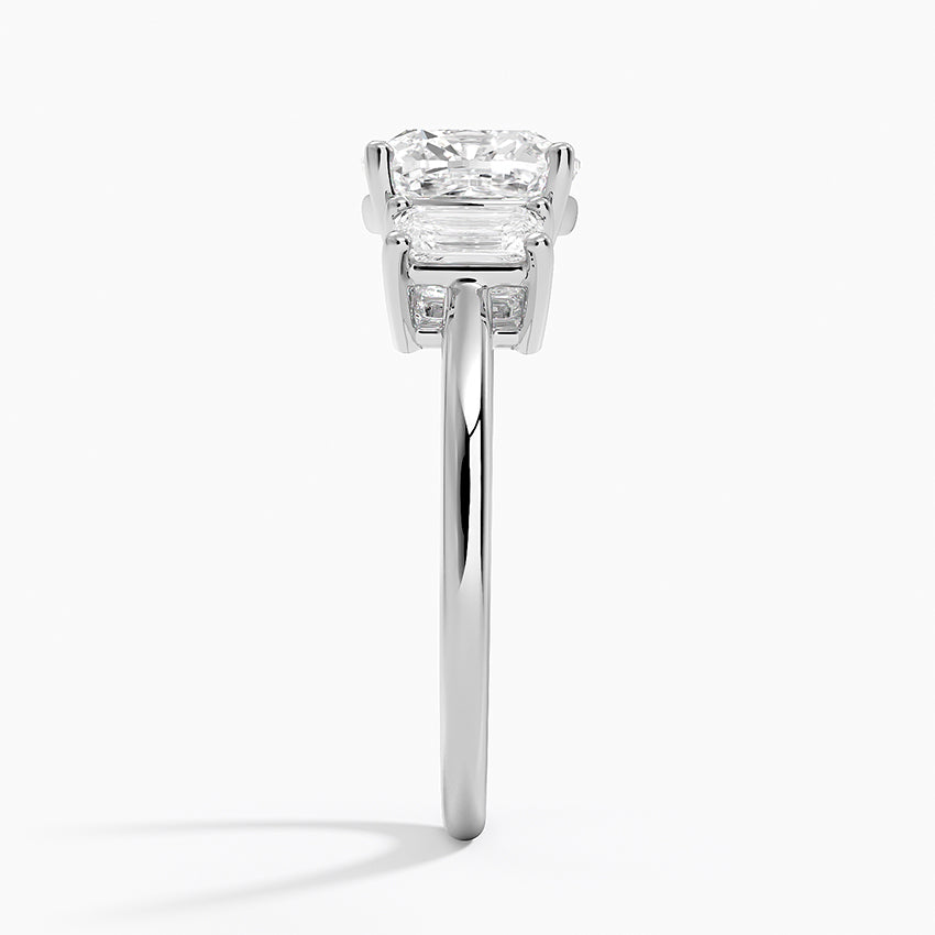 Harbor Springs Cushion lab-grown diamond ring, side2, 2 ct