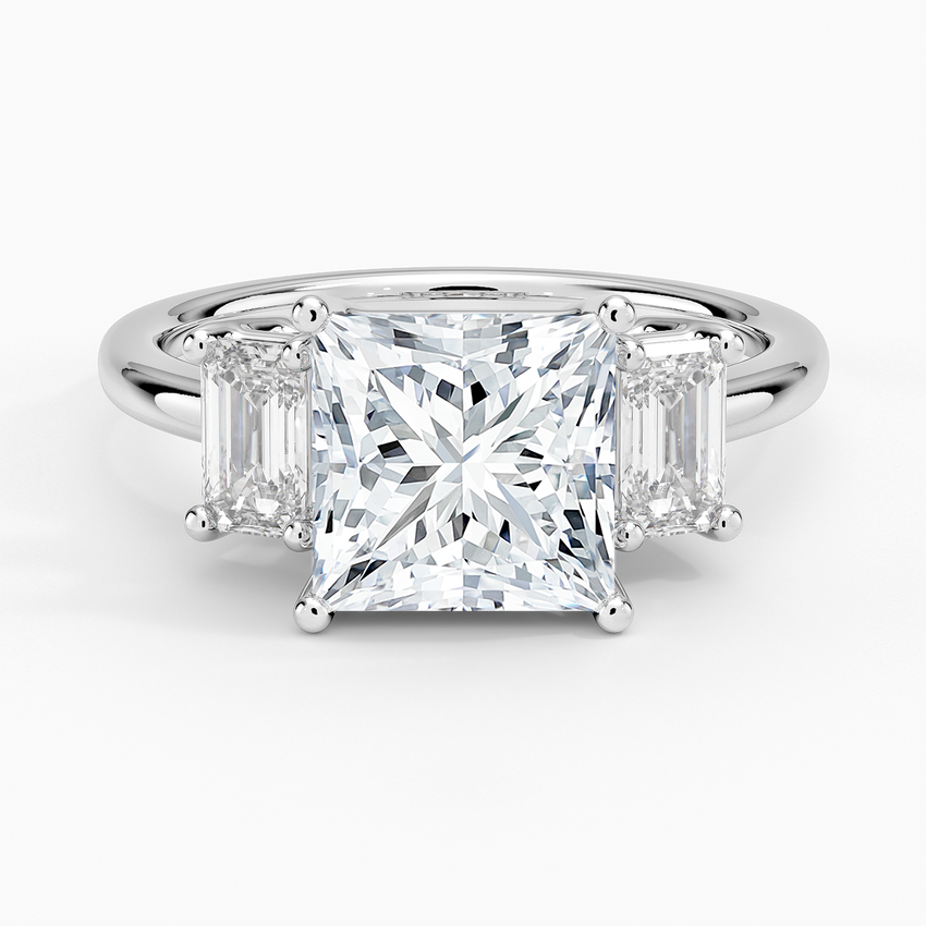 Helena Princess lab-grown diamond ring, top, 2 ct