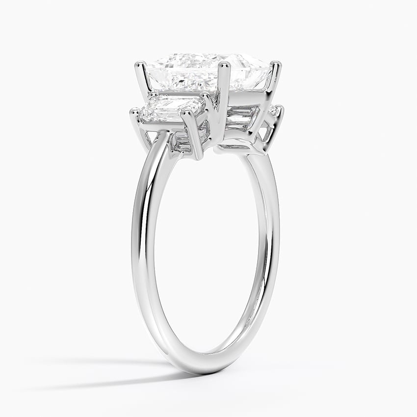 Helena Princess lab-grown diamond ring, side1, 2 ct