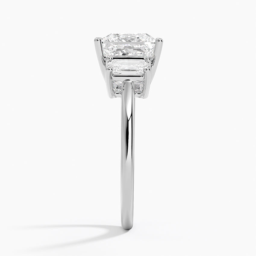 Helena Princess lab-grown diamond ring, side2, 2 ct