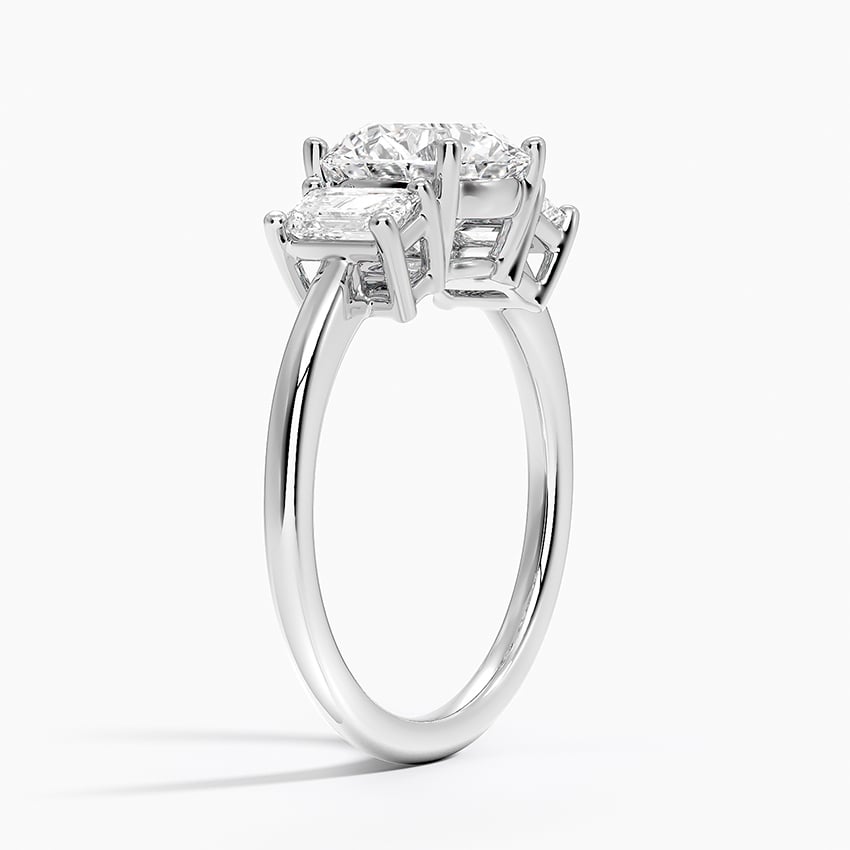 Juliet Round lab-grown diamond ring, side1, 2 ct