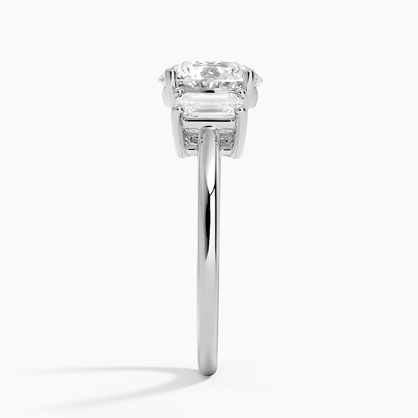Juliet Round lab-grown diamond ring, side2, 2 ct
