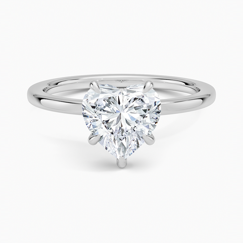 Natalie Heart lab-grown diamond ring, top, 2 ct