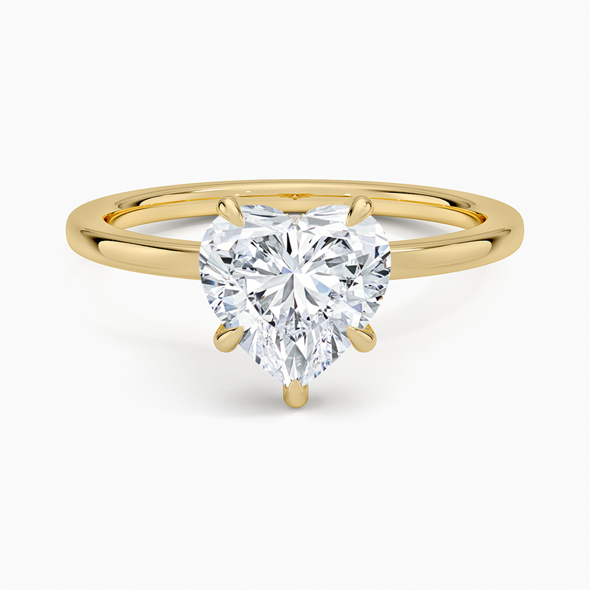 Natalie Heart lab-grown diamond ring, top, 2 ct