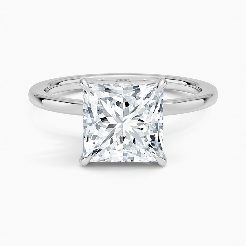 Olivia Princess lab-grown diamond ring, top, 2 ct
