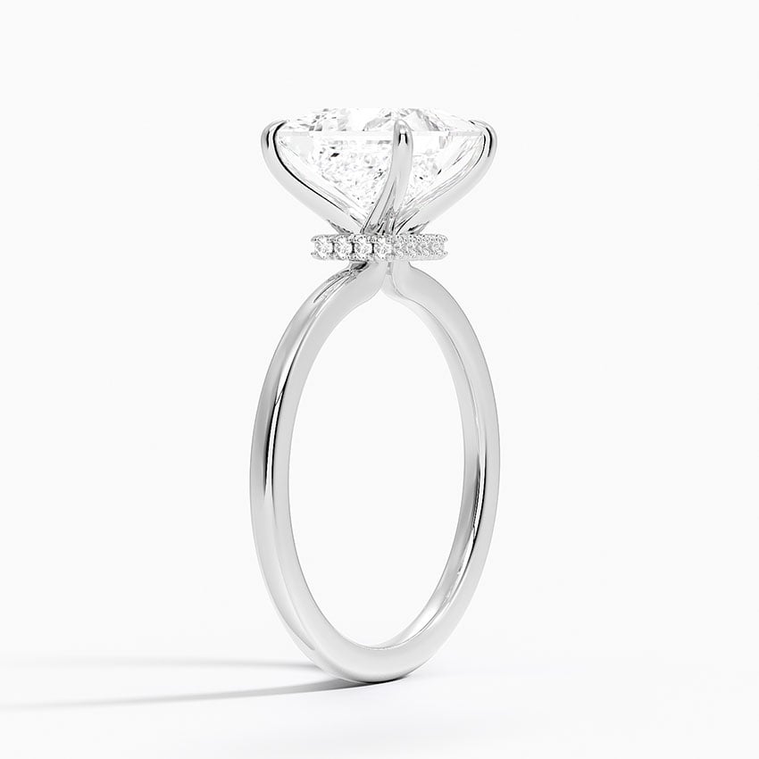 Olivia Princess lab-grown diamond ring, side1, 2 ct