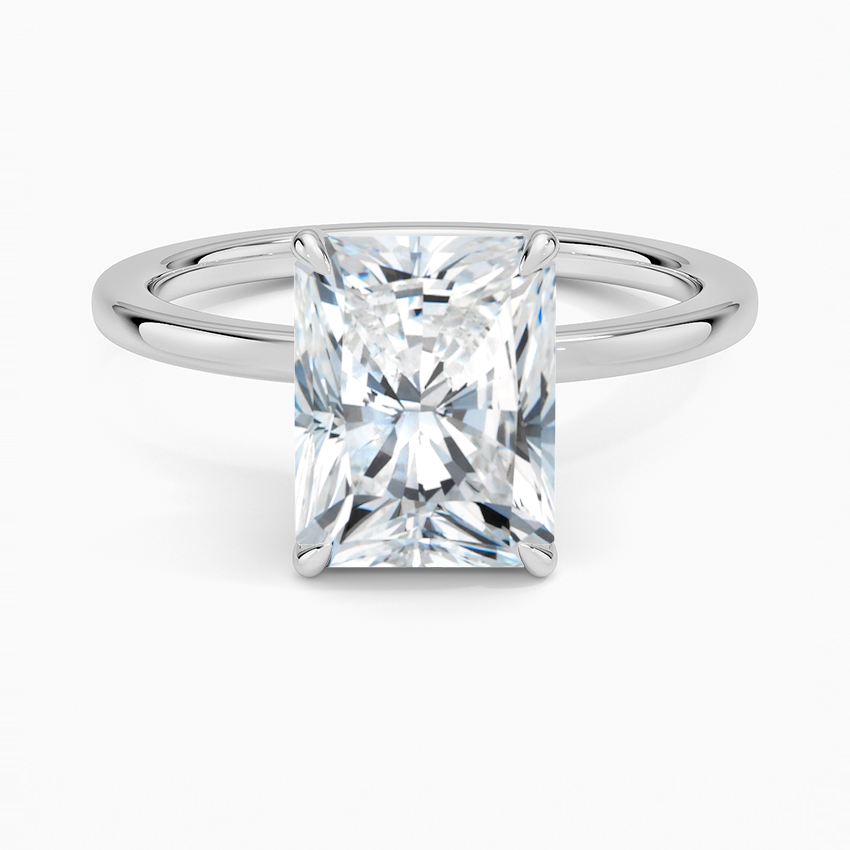 Siesta Key Radiant lab-grown diamond ring, top, 2 ct
