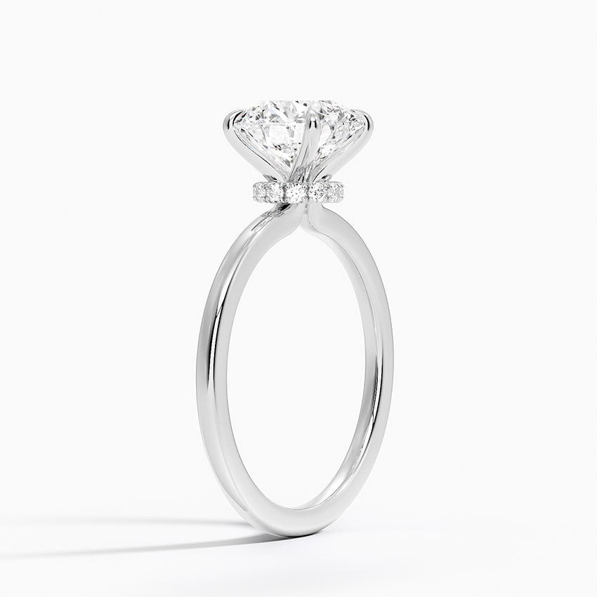 Penelope Round lab-grown diamond ring, side1, 2 ct