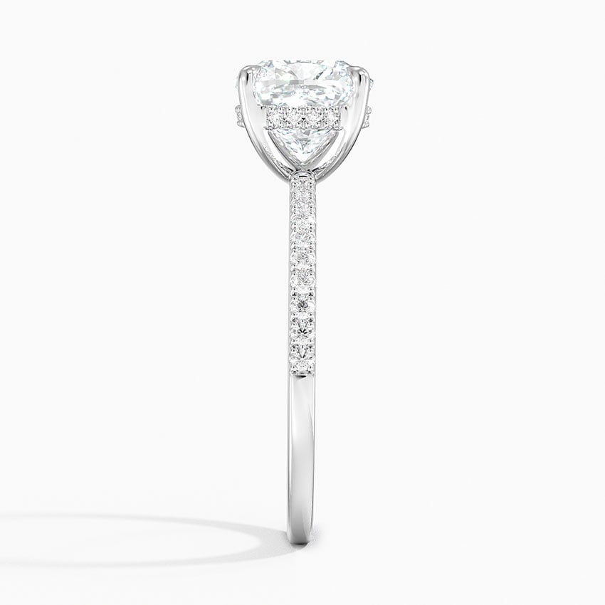 Rebecca Cushion lab-grown diamond ring, side2, 2 ct