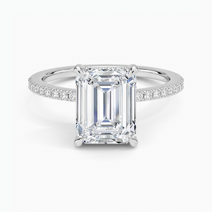 Sophia Emerald lab-grown diamond ring, top, 2 ct