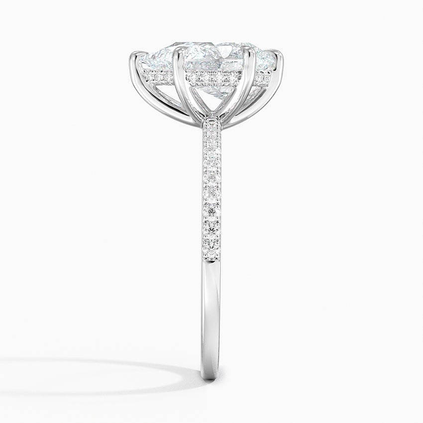 Abigail Pear lab-grown diamond ring, side2, 2 ct