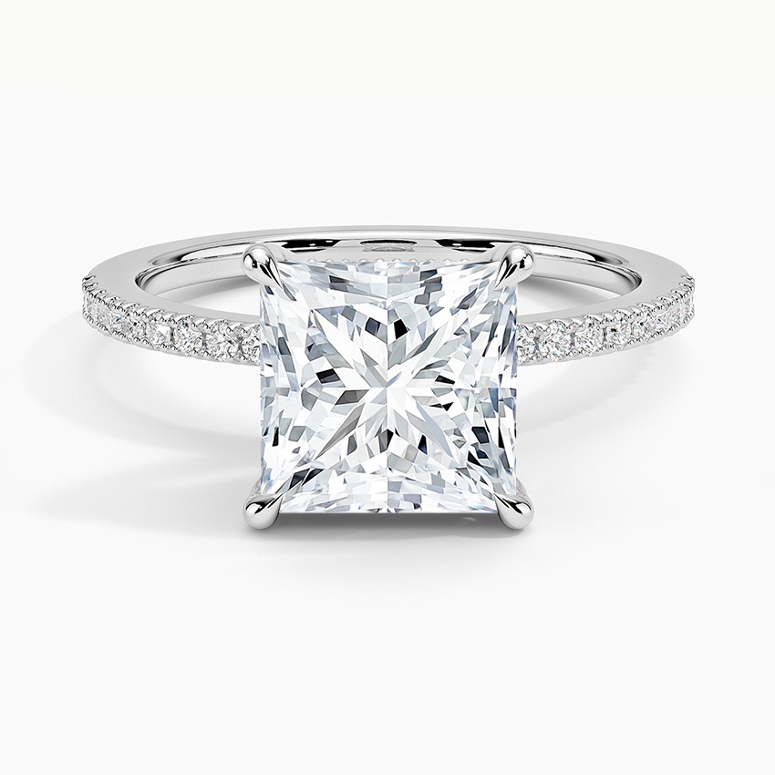 Alice Princess lab-grown diamond ring, top, 2 ct