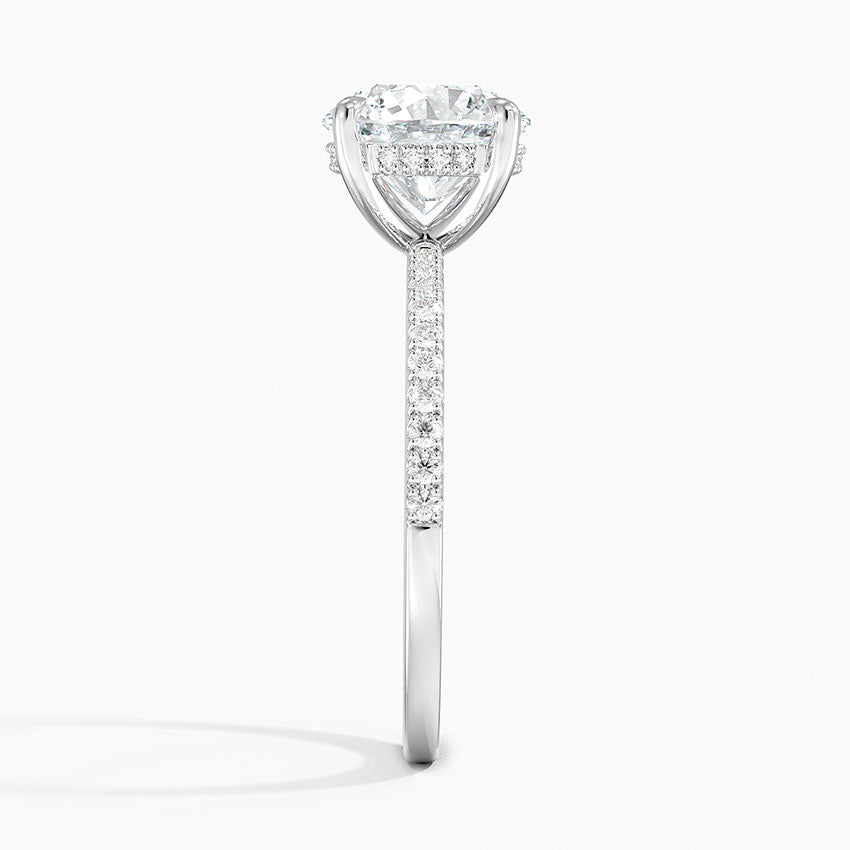 Cecilia Round lab-grown diamond ring, side2, 2 ct