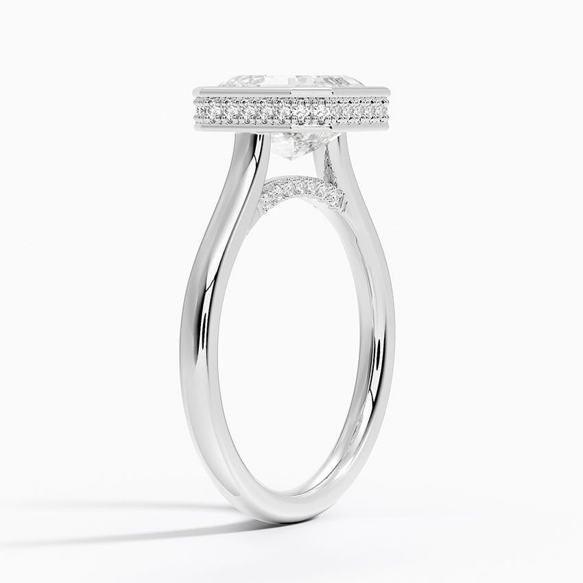Dorothy Asscher lab-grown diamond ring, side1, 2 ct