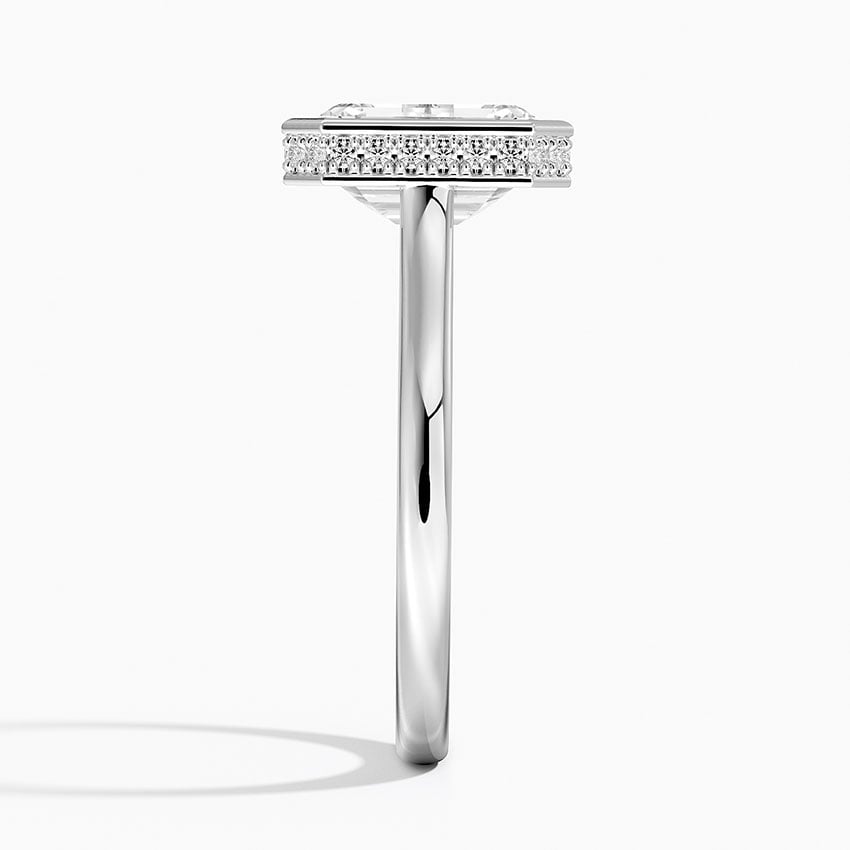 Aruba Emerald lab-grown diamond ring, side2, 2 ct