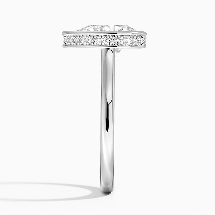 Chester Pear lab-grown diamond ring, side2, 2 ct