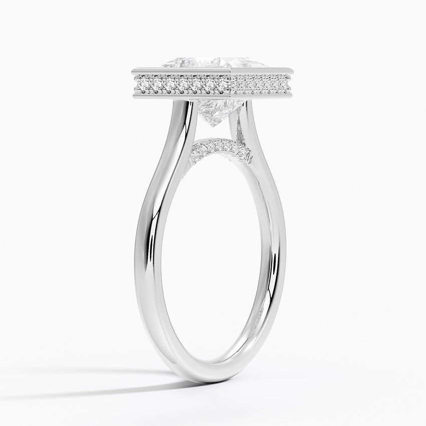 Francesca Princess lab-grown diamond ring, side1, 2 ct