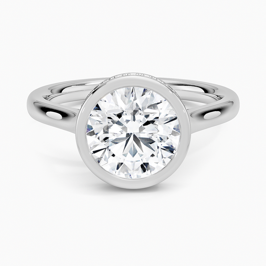 Harriet Round lab-grown diamond ring, top, 2 ct