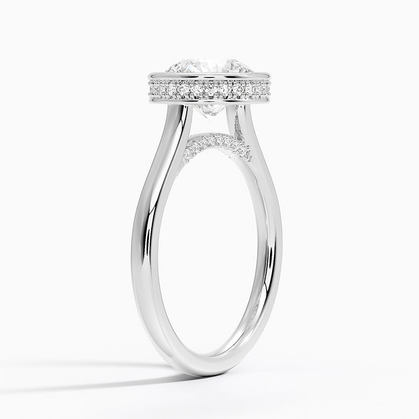 Harriet Round lab-grown diamond ring, side1, 2 ct
