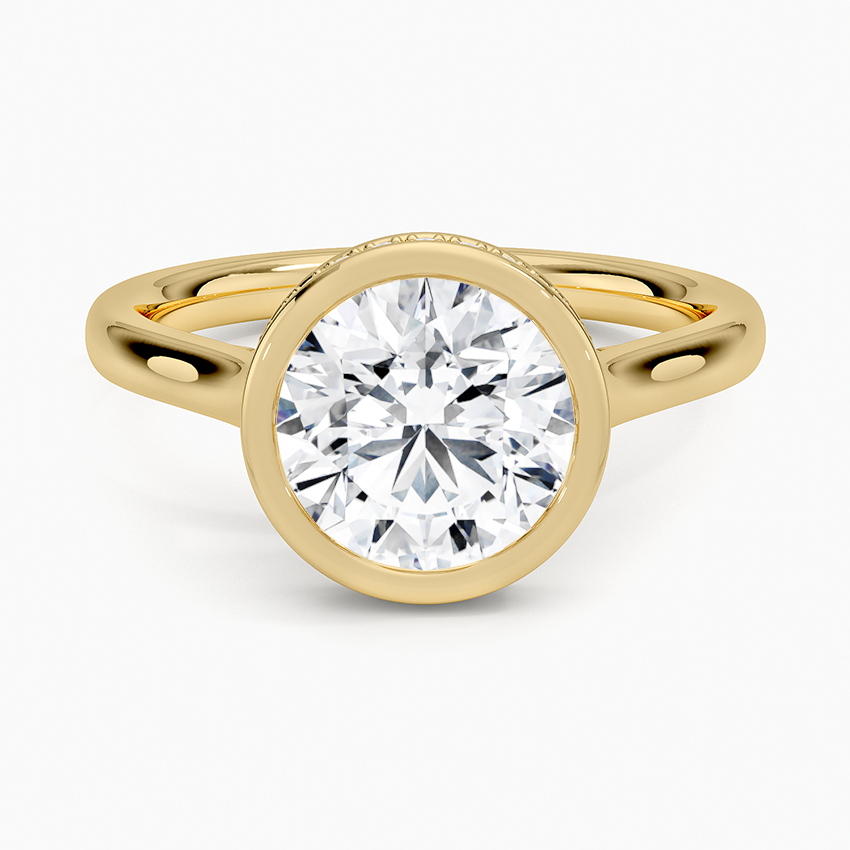 Harriet Round lab-grown diamond ring, top, 2 ct