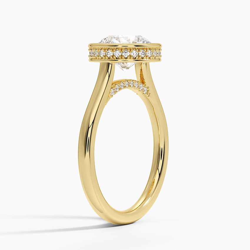 Harriet Round lab-grown diamond ring, side1, 2 ct