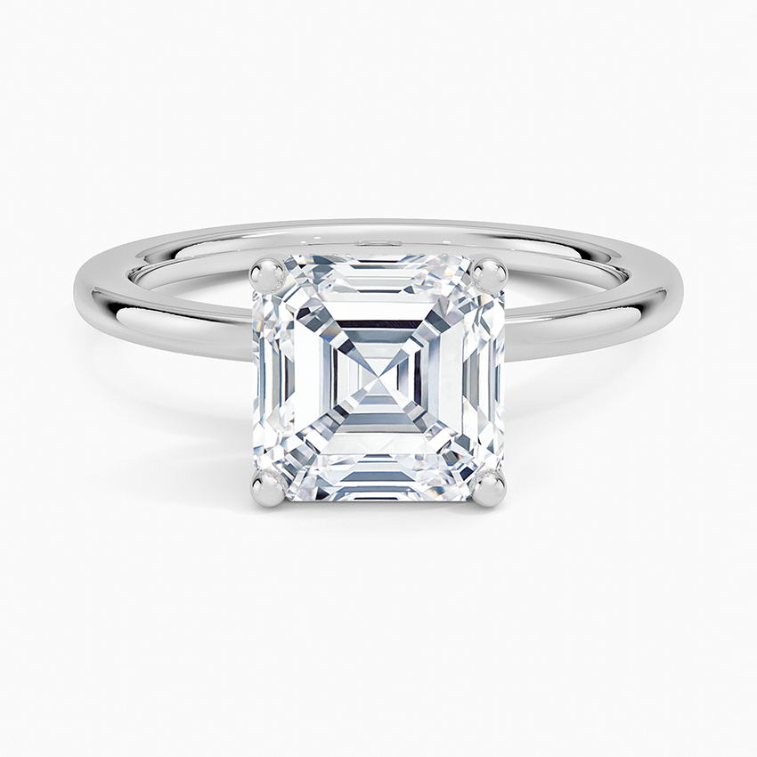 Imogen Asscher lab-grown diamond ring, top, 2 ct