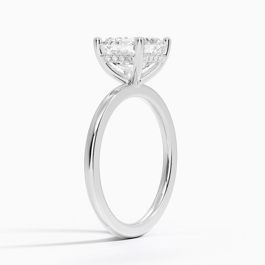 Imogen Asscher lab-grown diamond ring, side1, 2 ct