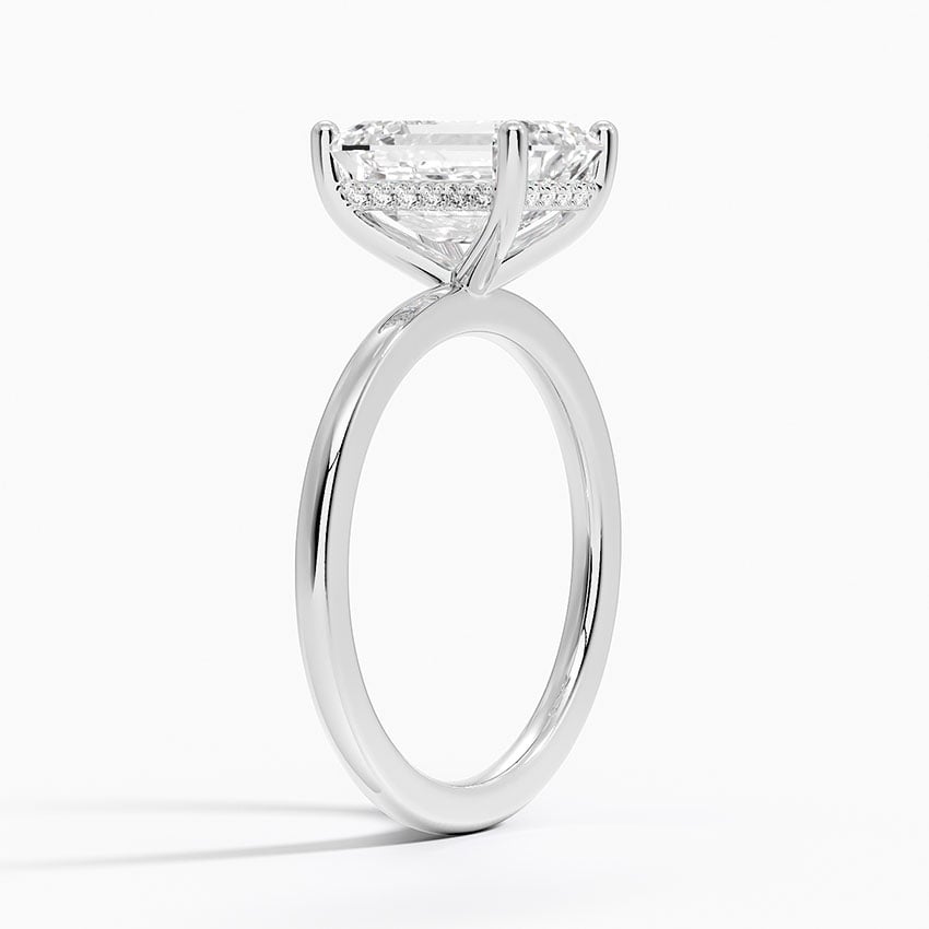 Boulder Emerald lab-grown diamond ring, side1, 2 ct