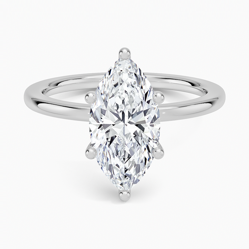 Josephine Marquise lab-grown diamond ring, top, 2 ct