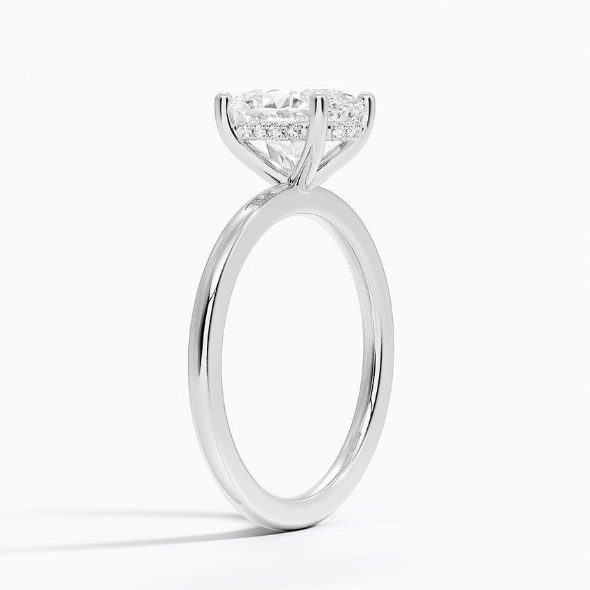 Portsmouth Oval lab-grown diamond ring, side1, 2 ct