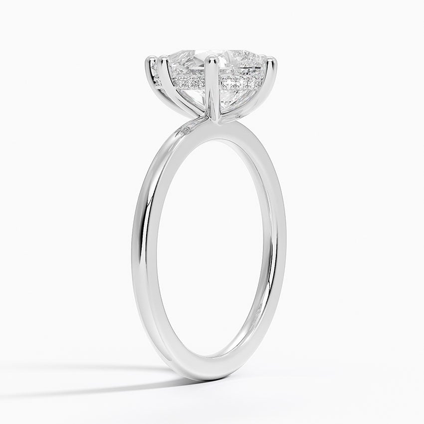 Kristen Pear lab-grown diamond ring, side1, 2 ct