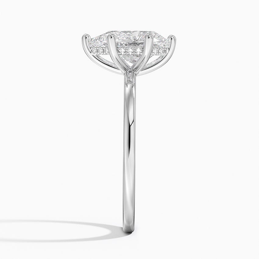 Kristen Pear lab-grown diamond ring, side2, 2 ct