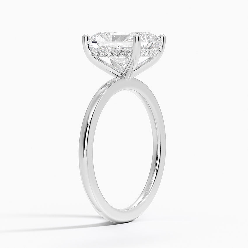 Marianne Radiant lab-grown diamond ring, side1, 2 ct